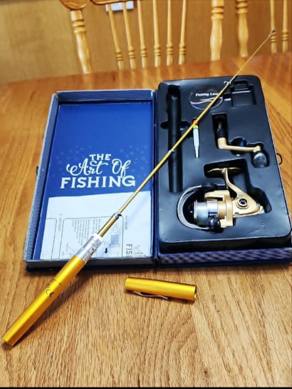 The Art of Fishing Box Fishing Pole Set - Expandable Rod, Reel, Float, Line
